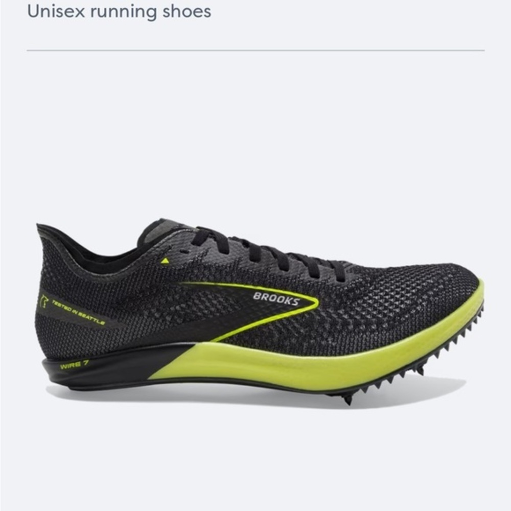 Brooks wire 7 - speed spikes New in box - 6.5 woman’s - 5 Mens - unisex